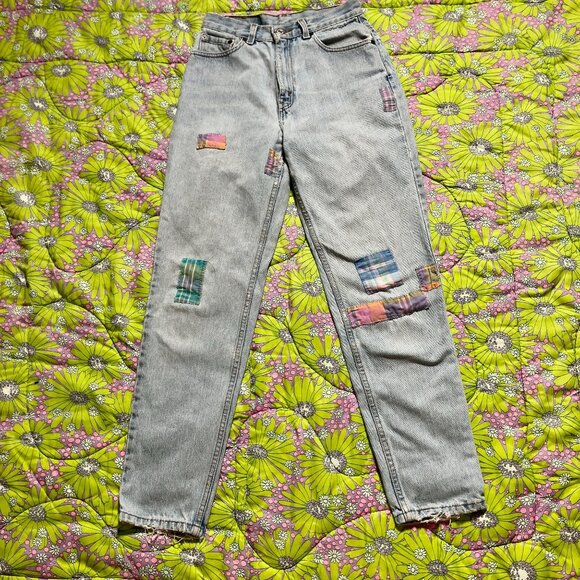 vintage Levis 512 | S - M | 26 in - 27 in | patched upcycled reworked high waist - Picture 1 of 8